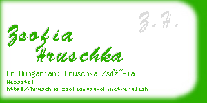 zsofia hruschka business card